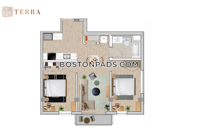 South End Lovely 2 Beds 1 Bath in the South End Boston - $3,700