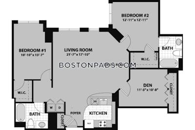 Waltham Apartment for rent 2 Bedrooms 2 Baths - $3,209